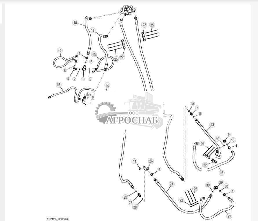 Линии цилиндра клещевого устройства (двухфункциональные) 